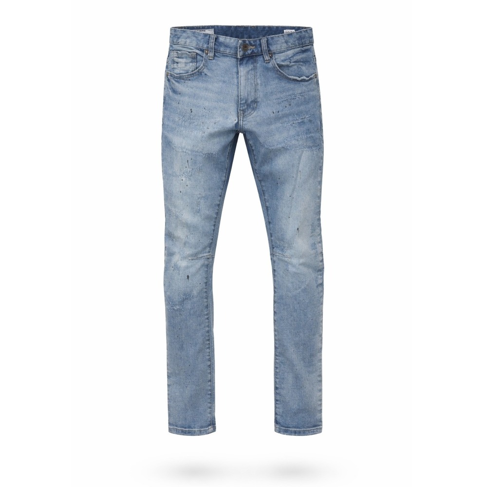 Smoke Rise Jeans Mens 30/32 Distressed Paint Splatter Blue Slim Fit Streetwear
